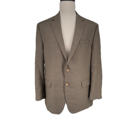 Lauren Ralph Lauren Other - Lauren Ralph Lauren Men's Blazer 44R Brown Cream Herringbone Business